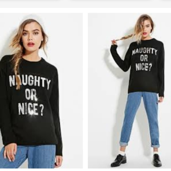 Naughty or Nice???? Sequin Sweater - Picture 2 of 4